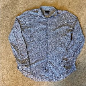 Slim fit Blue Zara Leopard print Button up